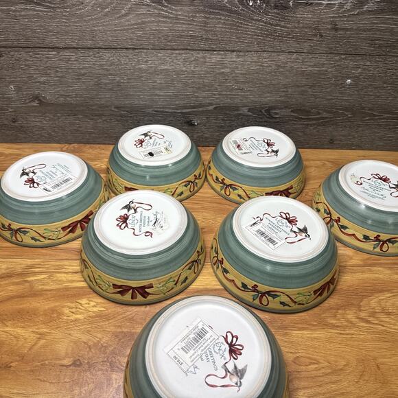Lenox Winter Greetings Everyday 6-7/8” Cereal Soup Bowls~set Of 7 - Picture 10 of 11